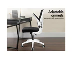 ALFORDSON Mesh Office Chair Executive Tilt Fabric Seat Racing Work Computer Black & White