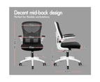 ALFORDSON Mesh Office Chair Executive Computer Tilt Fabric Seat Racing Work Black & White