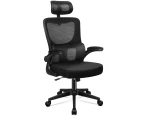 ALFORDSON Mesh Office Chair Executive Computer Fabric Seat Racing Tilt Study Work All Black