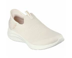 Womens Skechers Slip-Ins Ultra Flex 3.0 Cozy Streak Natural Athletic Shoes - Natural