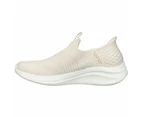 Womens Skechers Slip-Ins Ultra Flex 3.0 Cozy Streak Natural Athletic Shoes - Natural