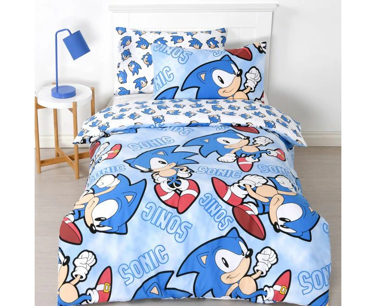 Sonic The Hedgehog Quilt Cover Set - Multi