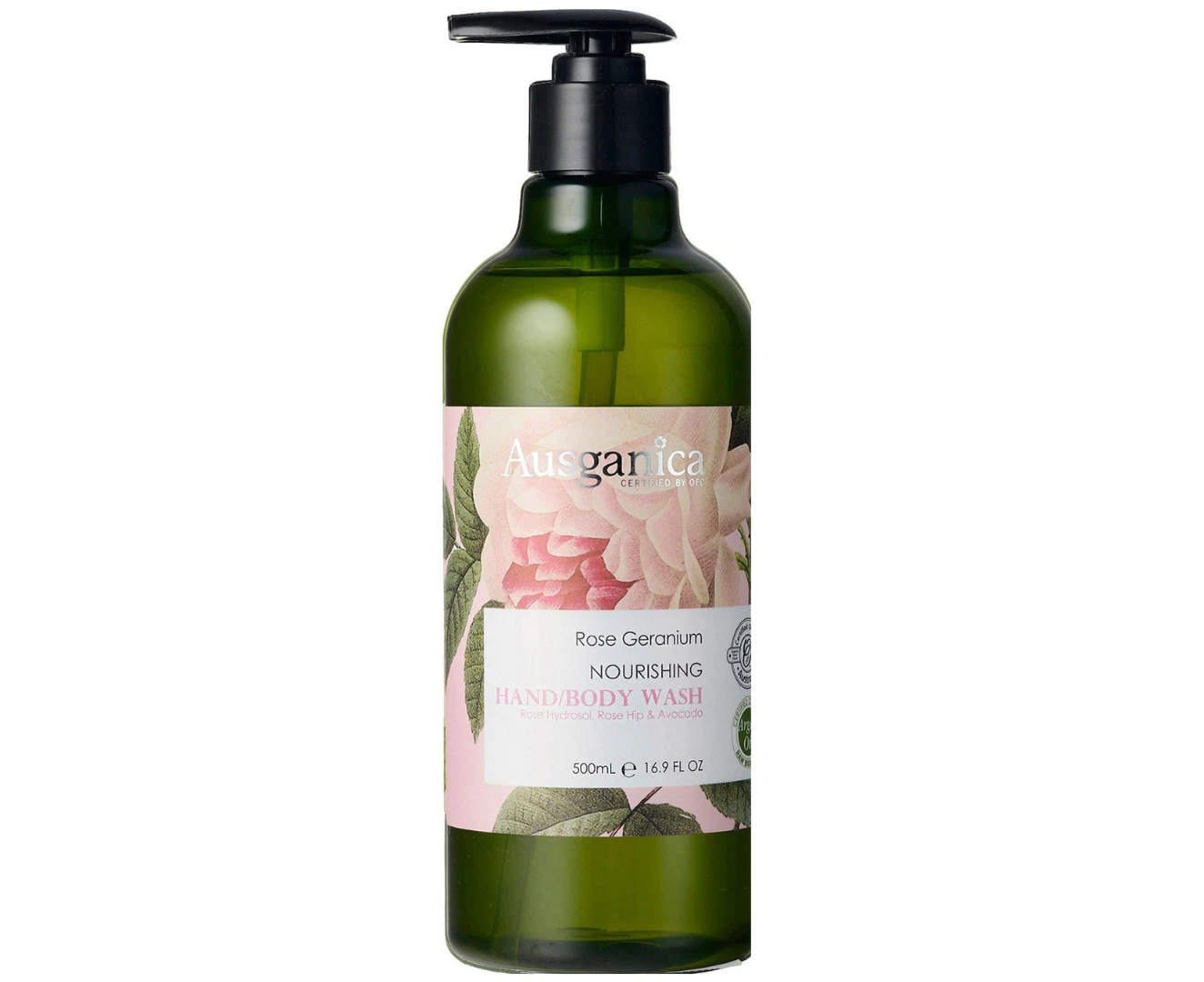 Ausganica Organic Rose Geranium Nourishing Hand/Body Wash 500ml