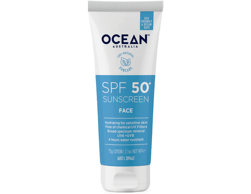 Ocean Australia Natural, Ethical & Reef Friendly Face Sunscreen SPF 50+ (75 g)
