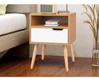 ALFORDSON Bedside Table Nightstand Side Storage Cabinet Scandinavian White