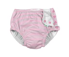 i.Play | Snap Reusable Absorbent Swimsuit Diaper - Pink Strip