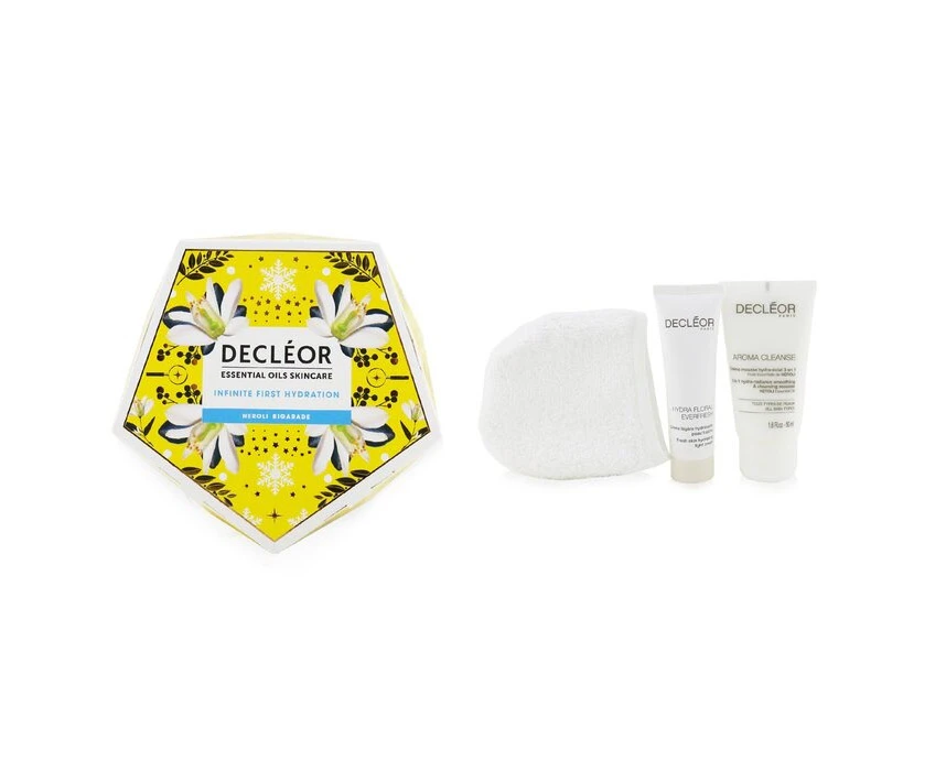 Decleor Infinite First Hydration Neroli Bigarade Gift Set: Aroma Cleanse Cleansing Mousse+ Hydra Floral Light Cream+ Cleansing Glove 3pcs