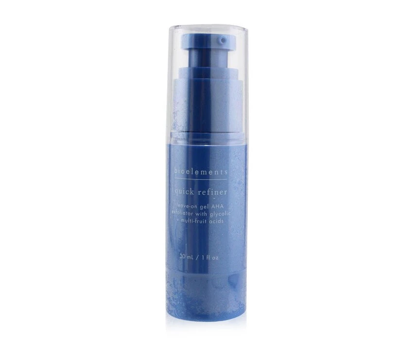 Bioelements Quick Refiner  LeaveOn Gel AHA Exfoliator with Glycolic + MultiFruit Acids  For All Skin Types, Except Sensitive 30ml/1oz