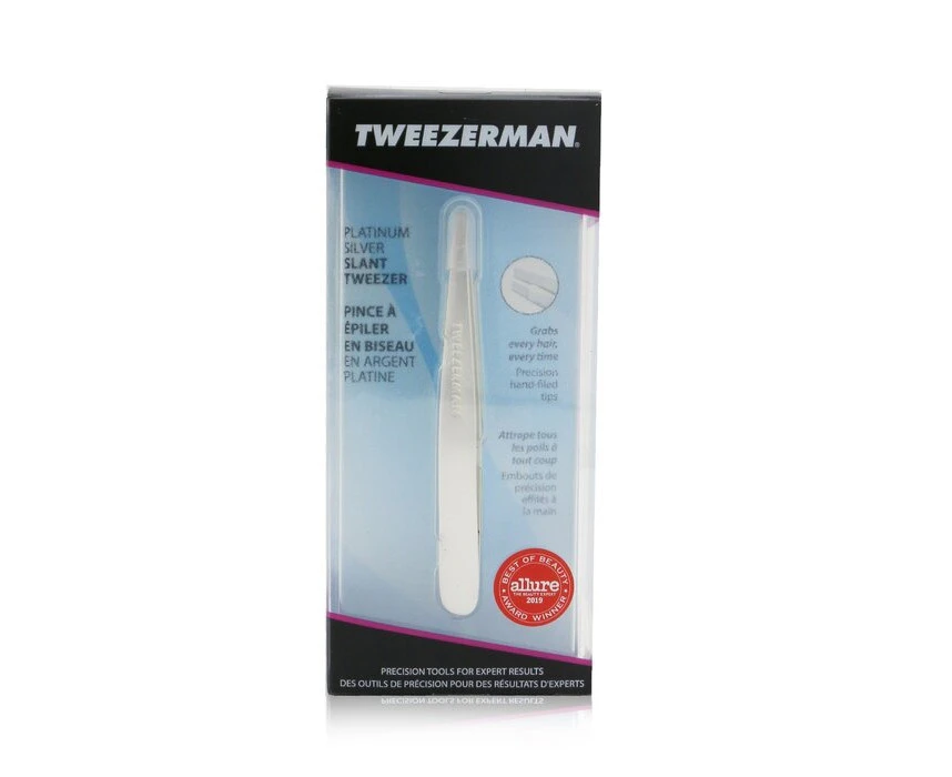 Tweezerman Slant Tweezer - Platinum Silver  -