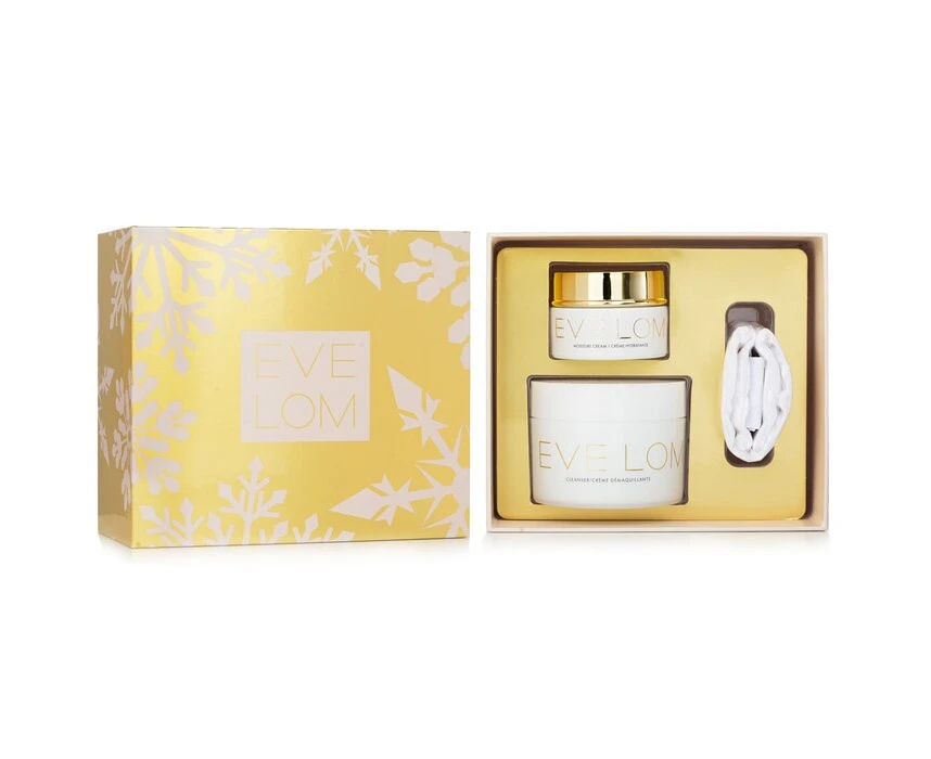 Eve Lom Begin & End Gift Set: Cleanser 200ml/6.8oz + Moisture Cream 50ml/1.6oz + Muslin Cloth 3pcs