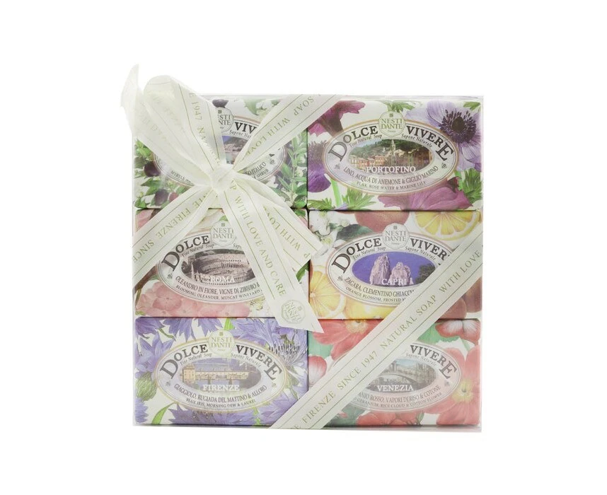 Nesti Dante Dolce Vivere The Collection Soap Set: Sardegna + Portofino + Roma + Capri + Firenze + Venezia 6x 150g/5.3oz