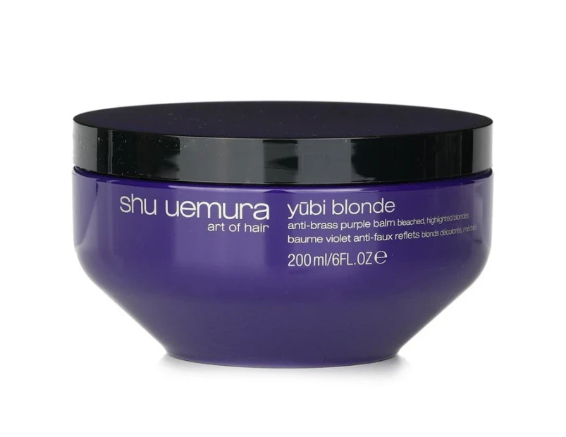 Shu Uemura Yubi Blonde AntiBrass Purple Balm (Hair Mask)  Bleached, Highlighted Blondes 200ml/6oz