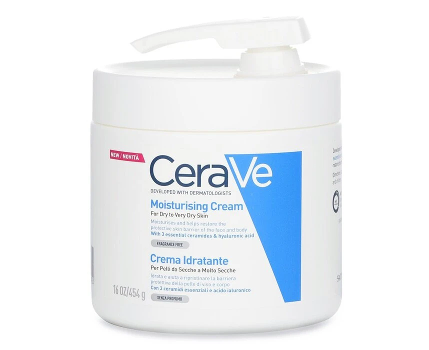 CeraVe Moisturising Cream For Dry to Very Dry Skin (With Pump) 454g/16oz