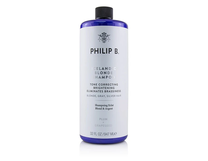Philip B Icelandic Blonde Shampoo (Tone Correcting Brightening Eliminates Brassiness  Blonde, Gray, Silver H 947ml/32oz