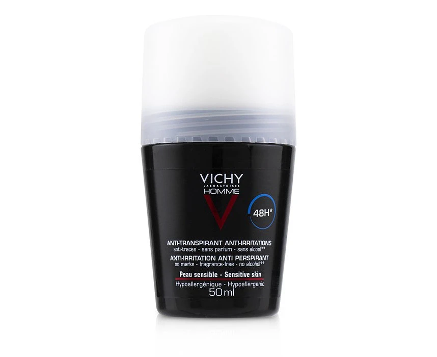 Vichy Homme 48H* AntiIrritations & Anti Perspirant RollOn (For Sensitive Skin) 50ml/1.69oz