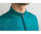 Santini Men's Pure Dye Long Sleeve Jersey - Green