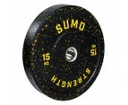 Sumo Strength Hi-Temp Colour Rubber Bumper Plate - 15kg (single)