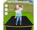 Costway 7FT Trampoline Kids Trampolines w/Spring Mat Safety Enclosure Net Indoor Outdoor Toys Fun Gift Yellow
