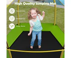 Costway 7FT Trampoline Kids Trampolines w/Spring Mat security Enclosure Net Indoor Outdoor Toys Fun Gift Yellow