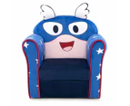 Giantex Kids Sofa Children Upholstered Armchair Velvet Armrest Couch w/Cute Cartoon Pattern Bedroom Living Room