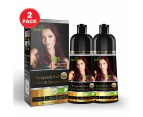 Herbishh Magic Hair Colour Dye Shampoo 2 Sets 500ML 3 In 1 - Burgundy