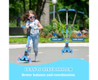 Kids Scooter 3 Wheel Toddler Toys 4 Adjustable Height with LED Flashing Light & Music for Ages 3-12 Girls Boys Blue