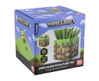 Paladone 11cm Minecraft Grass Ceramic Block Pen & Plant Pot Bedside Table Decor