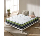 Dreamz Kingsingle Cooling Mattress Pocket Spring Euro Top Bed Foam 7 Zone 30cm