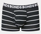 Bonds Men's Everyday Trunks Underwear 3-Pack - Black Stripe/Charcoal/Black