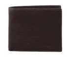Pierre Cardin Mens Leather Wallet Tri-Fold Credit Card Slots Flap RFID - Brown