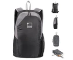 Lewis N. Clark 18" Packable Foldable Compact Travel Backpack Bag - Black/Grey