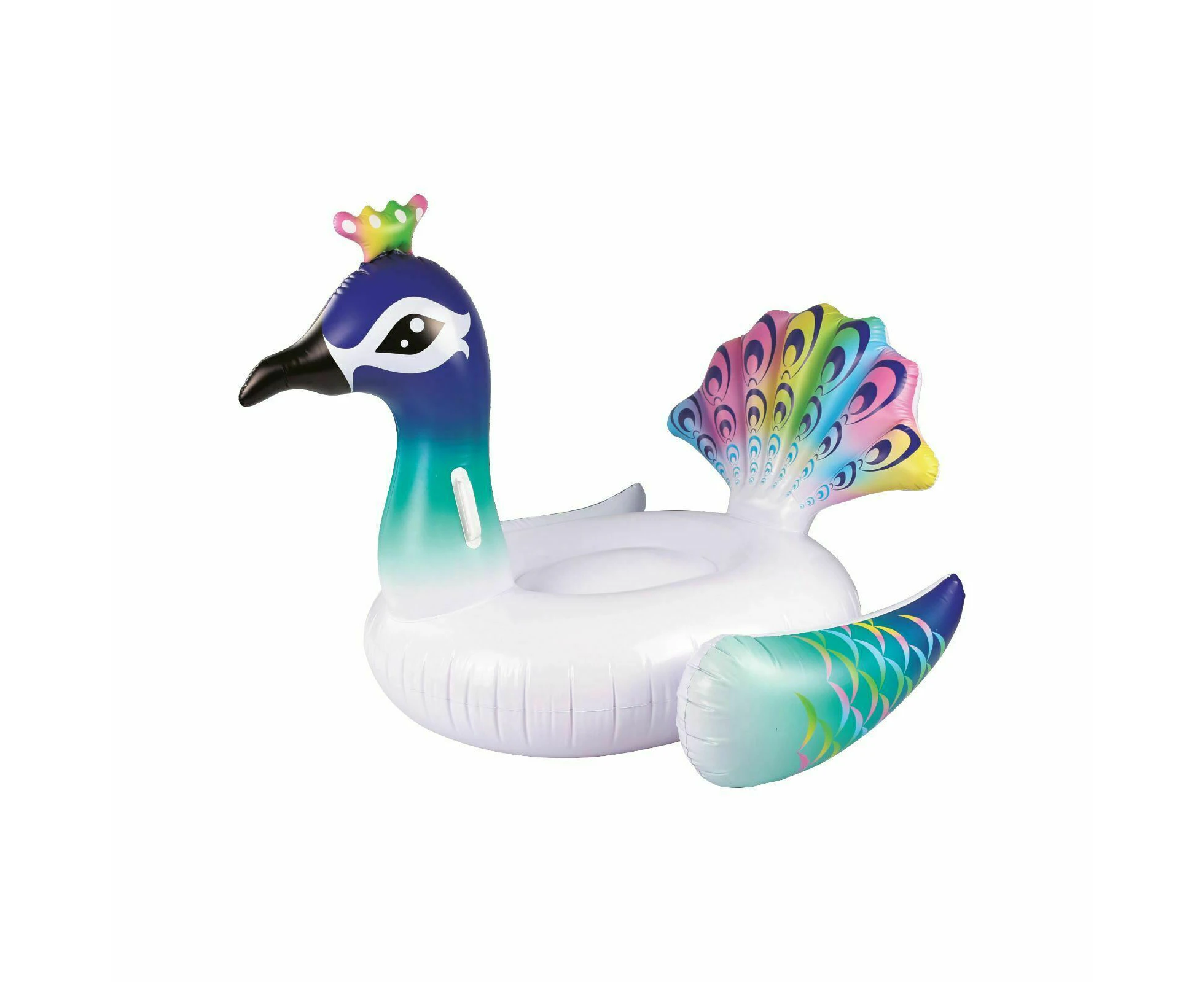 Lazy Dayz 138cm Inflatable Giant Peacock Ride On Pool Float