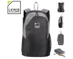 Lewis N. Clark 18" Packable Foldable Compact Travel Backpack Bag - Black/Grey
