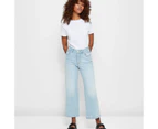 Petites Crop Wide Leg Denim Jeans - Dannii Minogue - Blue