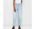 Petites Crop Wide Leg Denim Jeans - Dannii Minogue - Blue