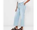 Petites Crop Wide Leg Denim Jeans - Dannii Minogue - Blue