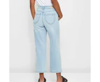 Petites Crop Wide Leg Denim Jeans - Dannii Minogue - Blue