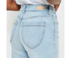 Petites Crop Wide Leg Denim Jeans - Dannii Minogue - Blue