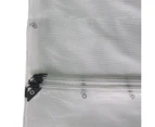 2x Reinforced Grid PVC Cover Clear Tarp 5Mx10M Screen Tarpaulin Waterproof Rain Shed Sheet Greenhouse 135GSM