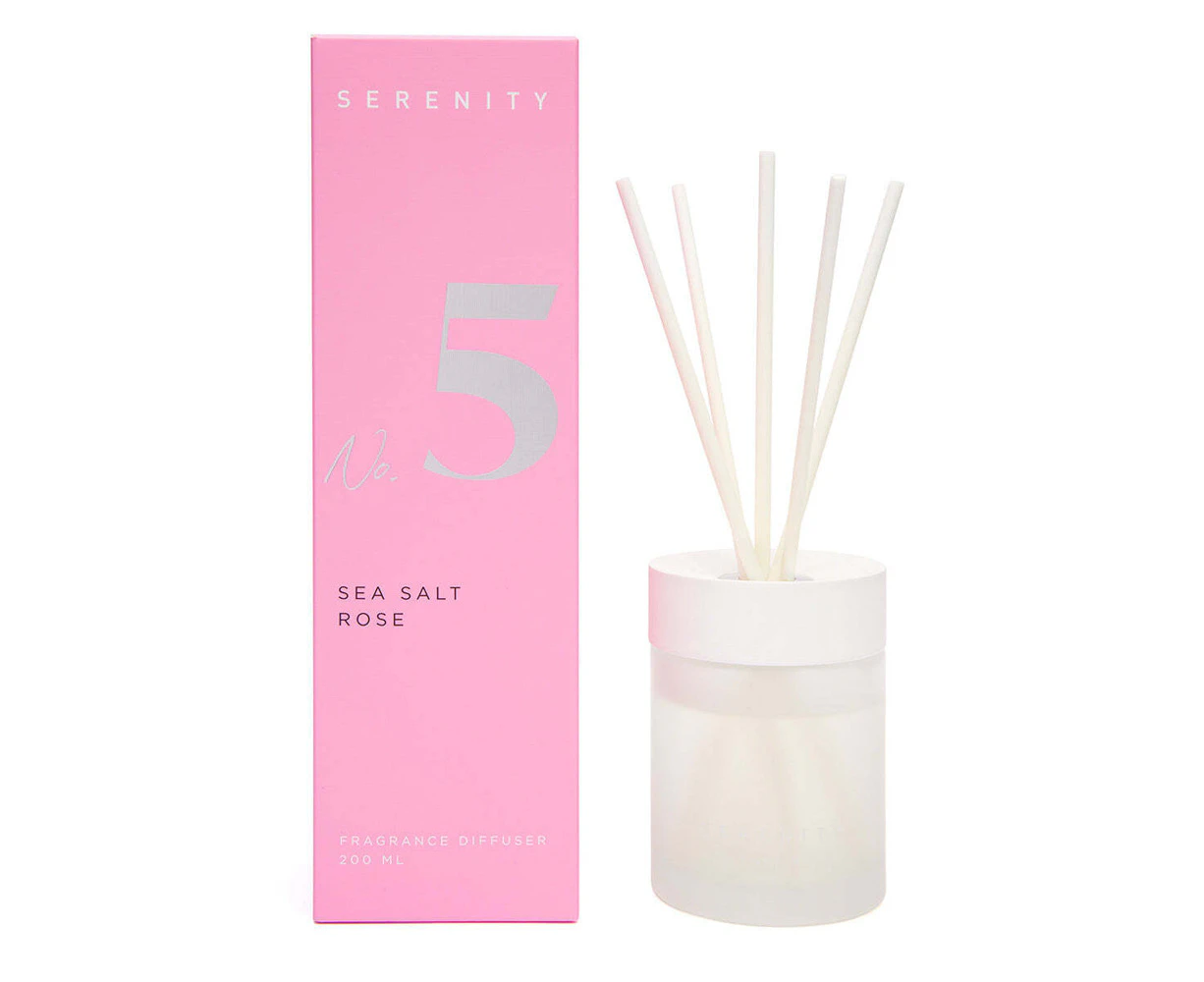 Serenity Numbered Core 200ml Reed Diffuser Scented Fragrance Sea Salt & Rose