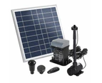 Gardeon Solar Pond Pump with Battery Kit LED Lights 9.8FT