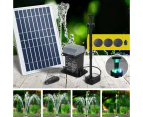 Gardeon Solar Pond Pump with Battery Kit LED Lights 5.2FT