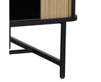 Artiss Coffee Table Sliding Drawer Door Black Boris