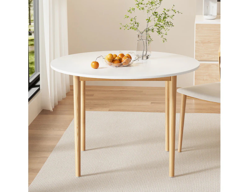 Artiss Dining Table Round White 108CM Diameter Demi