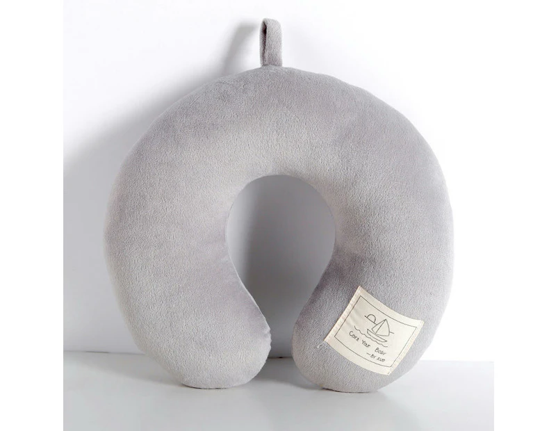 U-Shape Pillow PP Cotton Travel Head Support Pillow Super Soft Office Nap Neck Pillow-grey