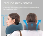 Memory Foam Travel Neck Pillow Best Travel Pillow to Support Head, Neck and Chin-Light gray