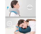 Memory Foam Travel Neck Pillow Best Travel Pillow to Support Head, Neck and Chin-Peacock Green