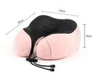 Travel Pillow, Memory Foam Soft Neck Pillow for Travel Comfort Head Cushion Support Neck Pillow-black