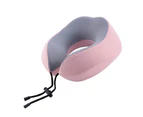 Travel Pillow - Memory Foam Pillow - Soft, Comfortable and Supportive Neck Pillow-Pink