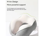 Memory Foam Neck Pillow for Napping Neck pillow for Ergonomic Head and Neck Support-Dark gray
